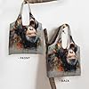 WEIHAKO Tote Bag Large Capacity Reusable Grocery Bags Music Monkey Shopping Bags Travel Tote for Shopping #4