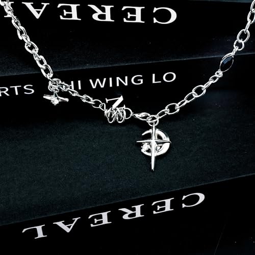 PLwelth Aesthetic Y2K Necklace for Men Star Necklace Punk Gothic Grunge Necklaces Personalized Jewelry Accessories Gifts3