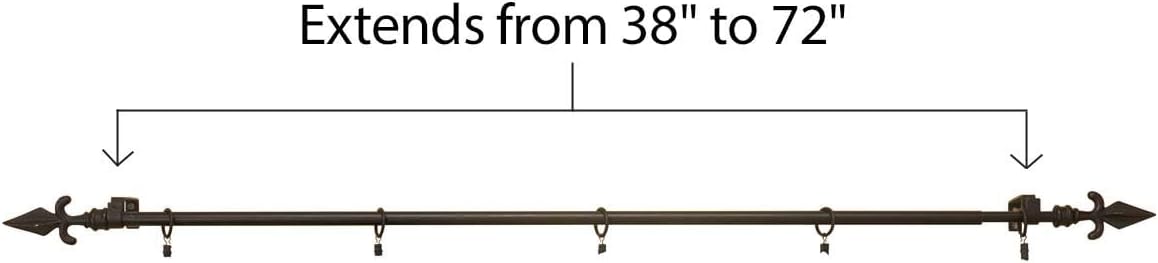 Herrschners Black Finial Rod with Clips Hanger