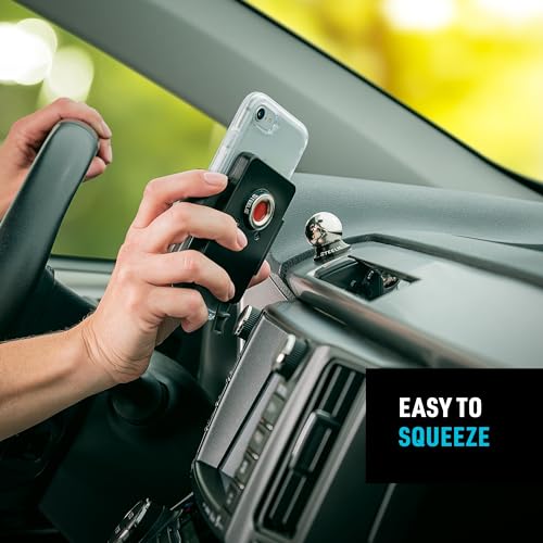 Nite Ize Braçadeira Steelie Squeeze, suporte magnético de telefone para painel/ventilação/para-brisa