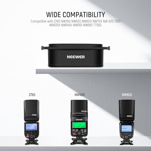 Image of NEEWER SFR2 Silicone Square Flash Head Adapter Ring for Z760 NW760 NW700 NW620 NW635II TT560 Square Speedlight M12 Dome Diffuser CRM2 Magnetic Round Flash Head Accessory Color Gel Kit