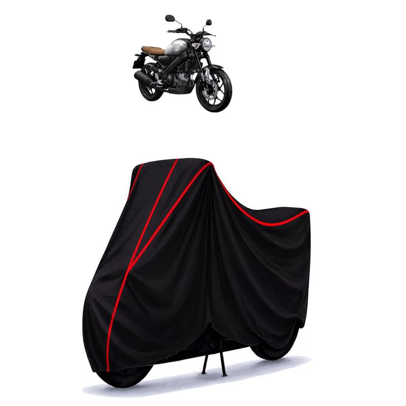 Image of XSR155 STD Water Resistant Bike Cover for All Motorcycles & Rain | Heavy Duty Taffeta Fabric | UV Protection, Dustproof, Scratchproof | All Weather Two Wheeler Body Cover with Elastic Bottom