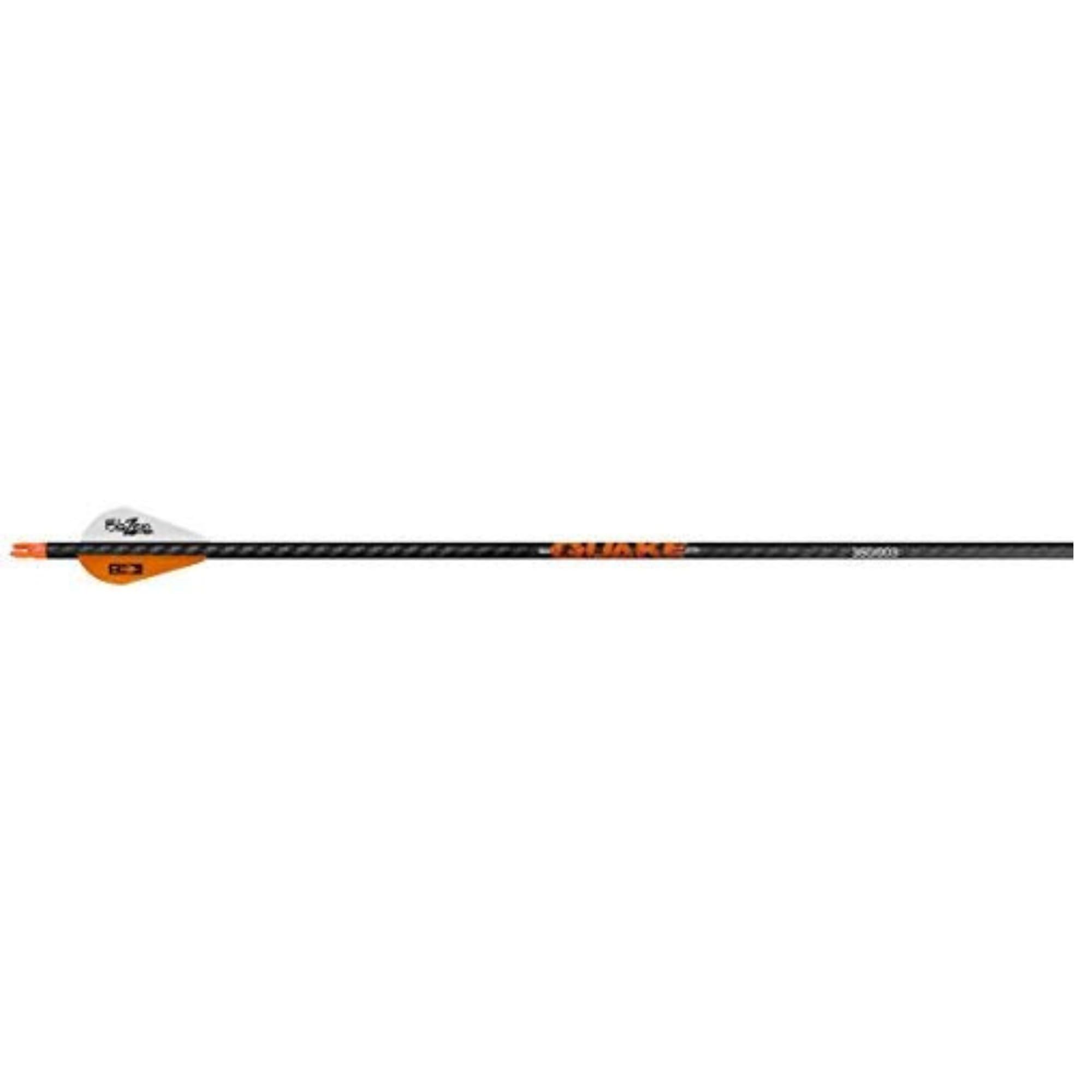 Element Series Quake Arrows | Fletched | Carbon Arrows for Compound Bow & Recurve Bow | Great for Target Practice to Big Game Hunting | .244 ID | 500 Spine | .001 Straightness | 31” Long | 12-Pack