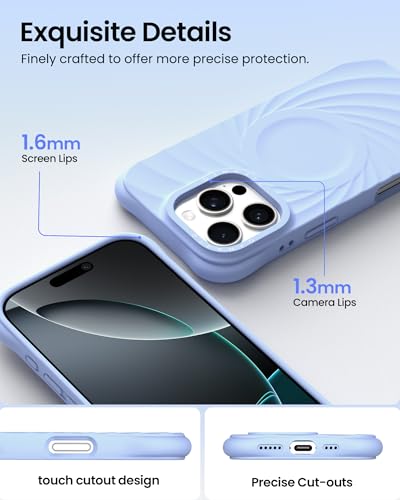 Coque iPhone 16 Pro MagSafe texture ondulée pour protéger votre écran - 4