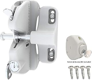 D&D Technologies LLAABW LokkLatch with External Access Kit, Locking Gate Gravity Latch, Key