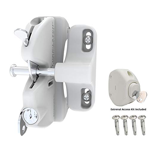 D&D Technologies LLAABW LokkLatch with External Access Kit, Locking Gate Gravity Latch, Key