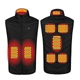 WXJHNYBS 3 Modos De Calefacción,Lavable Chaqueta Termica Mujer para La Caza En Motocicleta,8Heizzonen-S