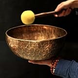 WPJ Cuencos Tibetanos Conjunto de Cuenco de Canto Tibetano - Cuenco de Canto Grande curativo para Terapia de SPA Mejor vibración para la meditación Yoga Hecha a Mano en Nepal (Color : 30cm)