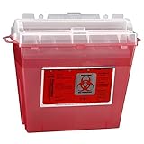 Sharps Sentinel 175030 Sharps Container, 5 Quart, Red