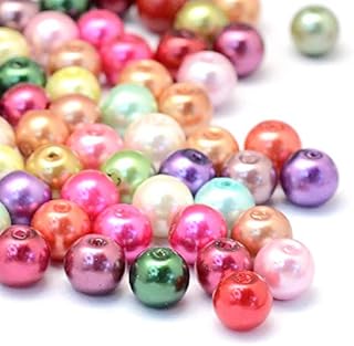 L'attrape-rêve lot de 250 perles rondes multicolores nacrées diamètre 4 mm