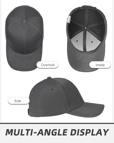 Image of Handepo 24 Pcs Blank Baseball Caps Adjustable Back Strap Unisex Blank Design Caps Plain Unisex Hats for Men Women
