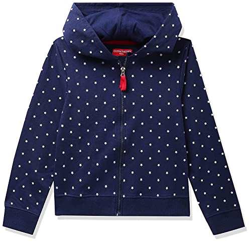 Image of Clotth Theory Boy's Fleece Solid Color Blocked Hooded Sweatshirt Jacket