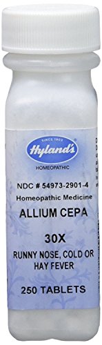 Hyland's Allium Cepa 30X Tablets, Natural Homeopathic Relief of Runny Nose, 250 Count