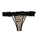 Sexy Dessous Lingerie Panties Niedrige Taille Komfort Damen Tanga mit Leopardenmuster Transparente Höschen Elegant Höschen Attraktive T Back Floral Bikini Spitze Unterhosen Spitze G String Thong