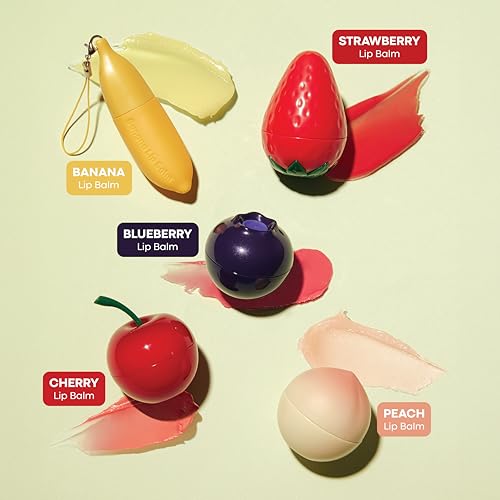 Image of TONYMOLY Mini Fruit Lip Balm Set with Sheer Tint, Shea Butter and Vitamin E