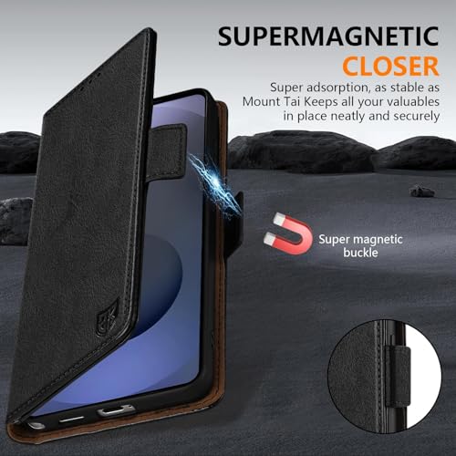 ZZXX for Samsung Galaxy S26 Ultra Wallet Case with [RFID Blocking] Card Slot Stand Strong Magnetic PU Leather Flip Fold Protective Phone Case for Samsung Galaxy S26 Ultra Case Wallet(Black-6.8 inch) by ZZXX - Used condition - Image 3