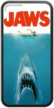 Jaws Poster Shark in Water Hard Shell Case for iPhone 5C TPU (Laser Technology)