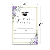 FujLoy 20 Cards with Envelopes, graduation party invitations 2026, 2026 College, High School, University Grad Celebration.（BT2） (Purple 081)