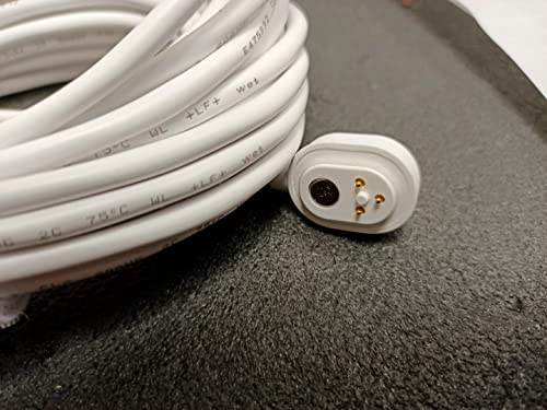 Arlo Zertifiziertes Zubehör, Magnet-Ladekabel, 7.6m, Witterungsbeständig, Kompatibel Mit Arlo Pro 3, Pro 4 (+XL), Pro 5, Ultra 2 (+XL), Floodlight, Go 2 Überwachungskamera Aussen WLAN, Weiß