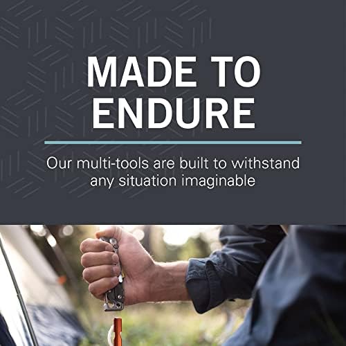 LEATHERMAN 832737 Signal 19 Tools Survival Multitool with Lock, Iron Rod for Fire Lighting, Hammer and Whistle, Grey and Nylon Case,14 cm