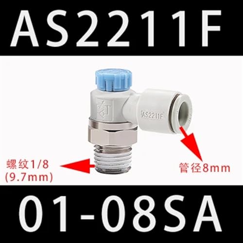 Accessoires pneumatiques AS2211F vanne de contrôle de débit haute précision - 3