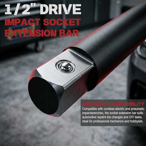 Image of 1 /2 inch Drive Impact Extension Bar, 36 Inch Length Socket Extension, CR-V Steel, Narrow and Deep Areas in Automobile Maintenance, Mechanical Assembly or Industrial Operations