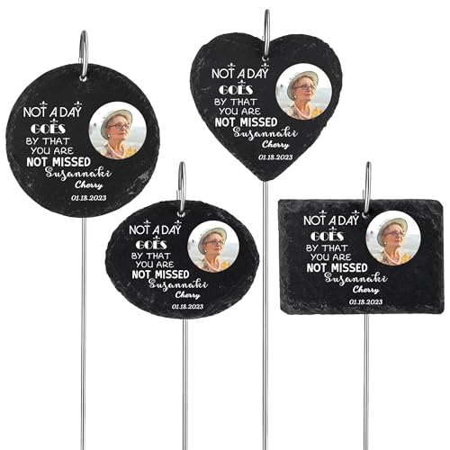 Ardoise et Crochet Commémoratifs Personnalisés avec Nom de Photo, Pierre Commémorative avec Image Personnalisée, Marqueur Funéraire Commémoratif, Pierres Commémoratives pour Animaux de Compagnie