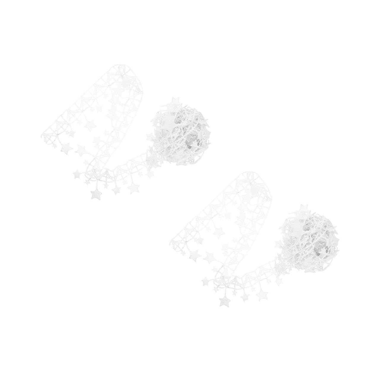 Ruban dentelle soie de lait Gadpiparty brodé étoile 2 pièces pour couture diy