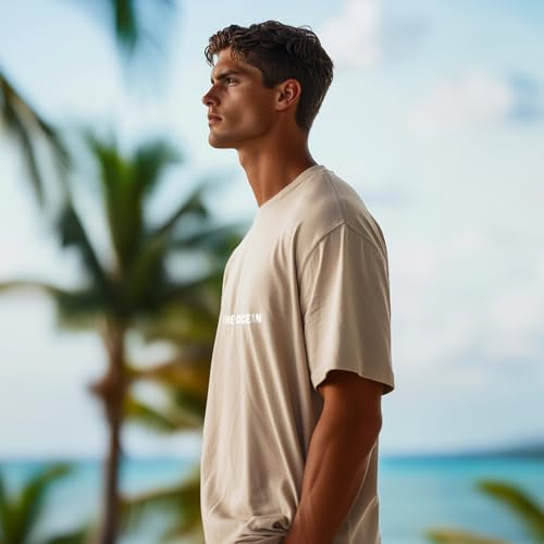 Image of Nobero Men's Oversized Graphic T-Shirt for Men | Soft Cotton | Drop Shoulder Relaxed Fit | Printed Casual Tshirt for Men