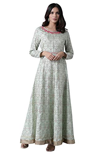 A.W. Enterprises Women's A-Line Maxi Dress (20AUW13148-115772_Light Green_6)