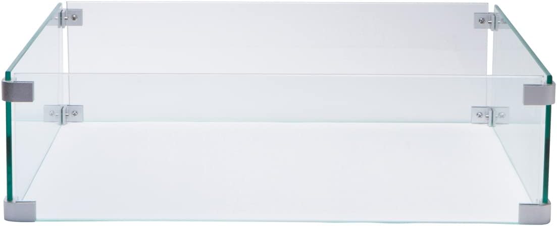 Shine Company 6012 Square Glass Wind Guard, Clear