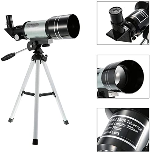 Telescopio astronómico refractor 70 mm con trípode portátil miniatura 4