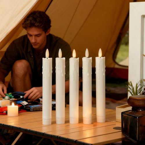 Velas sin llama electrónicas de bajo consumo con efecto parpadeo real 3