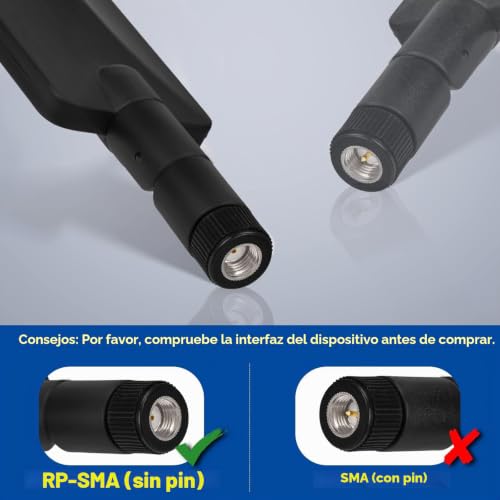 Miniatura 2 de Bingfu Antena Wifi 6e Tri-Band 2.4ghz, 5ghz Y 6ghz Con 5dbi Mimo Rp-Sma Macho Wifi Antena Para Router Wifi Conexiones Rápidas E Inalámbricas En Hogares Y Oficinas Inteligentes
