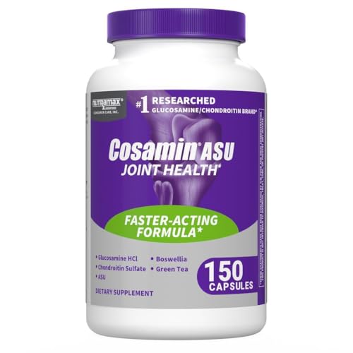 Nutramax Laboratories Cosamin® ASU Joint Health Supplement with Glucosamine, Chondroitin & ASU for Adult Men & Women, Joint Supplement, 150 Capsules