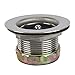 Plumb Pak 878PC Keeney Stainless Steel Junior Duo Bar Sink Strainer with Basket, Fits 2-Inch or 2-1/2-Inch Openings, Polished Chrome