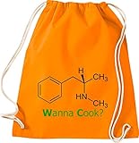 Cotton gymsac Sac de sport Sac de gym Wanna Cook ? sruktur Formule, Orange