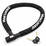 VINZ Ventoux Candado Bicicleta Antirobo | Alta Seguridad ø6mm | Candado de Cadena para Scooters & Bicicleta Eléctrica & Bici | con 2 Llave - 150cm