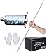 OUERMAMA 150CM Silver Color Magic Appearing Cane Metal Appearing Wand with Video Tutorial Stage Magic Trick