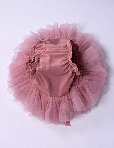 Image of Baby Girls Tutu Bloomers Diaper Cover Cotton Tulle Bloomers and Headband Set