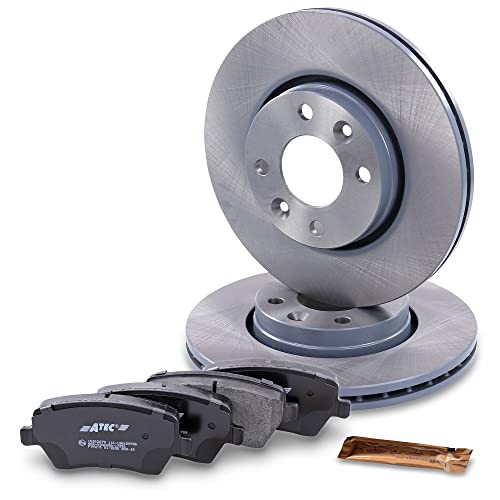 ATEC GERMANY Juego de frenos eje delantero incl. discos de freno Ø 258 mm ventilados + pastillas de freno delanteras
