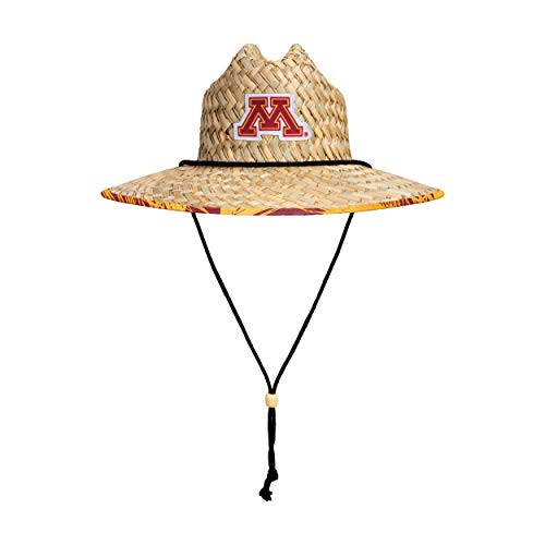 Image of FOCO Men's NCAA College Team Logo Floral Straw Sun Hat