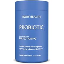 BodyHealth Probiotic Enhanced with PerfectAmino for Women and Men, Spore Based with Bifidobacterium, Lactobacillus Salivarius, Lactobacillus Acidophilus - 60 Capsules