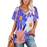 OCCASION APPROPRIÉE: Le T shirt femme col V est adapté à la vie quotidienne, au sport et aux loisirs. Vous pouvez le porter au bureau, à l'école, dans la rue ou pour faire du sport ou courir. Et il est également parfait pour les vacances, les voyages, les fêtes et la danse. Le top basique est un excellent choix pour toutes les occasions au printemps et en été.
