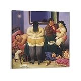 Fernando Botero Painting by Works Wandkunst-Posterdrucke, Heimdekoration, Bild, Leinwand, Gemälde, Poster, 70 x 70 cm