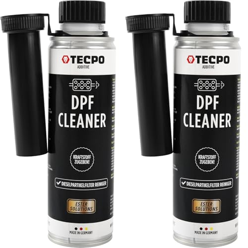 TECPO 2x Partikelfilter Reiniger Diesel DPF, 300ml DPF Diesel Reiniger Additiv Zusatz Kraftstoffzusatz Dieselpartikelfilter Reiniger Dieselkraftstoffadditiv