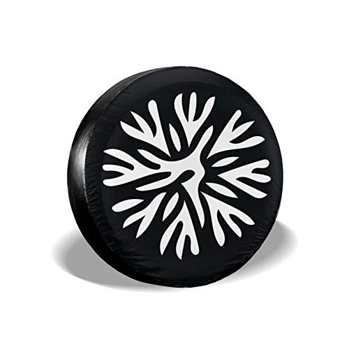 Housse de Roue 15 Pouces Feu d'artifice Floral Housse De Roue De Secours Wheel Protectors Weatherproof Anti Poussière Neige pour Remorque De Voyage VR SUV 70-75cm Cover