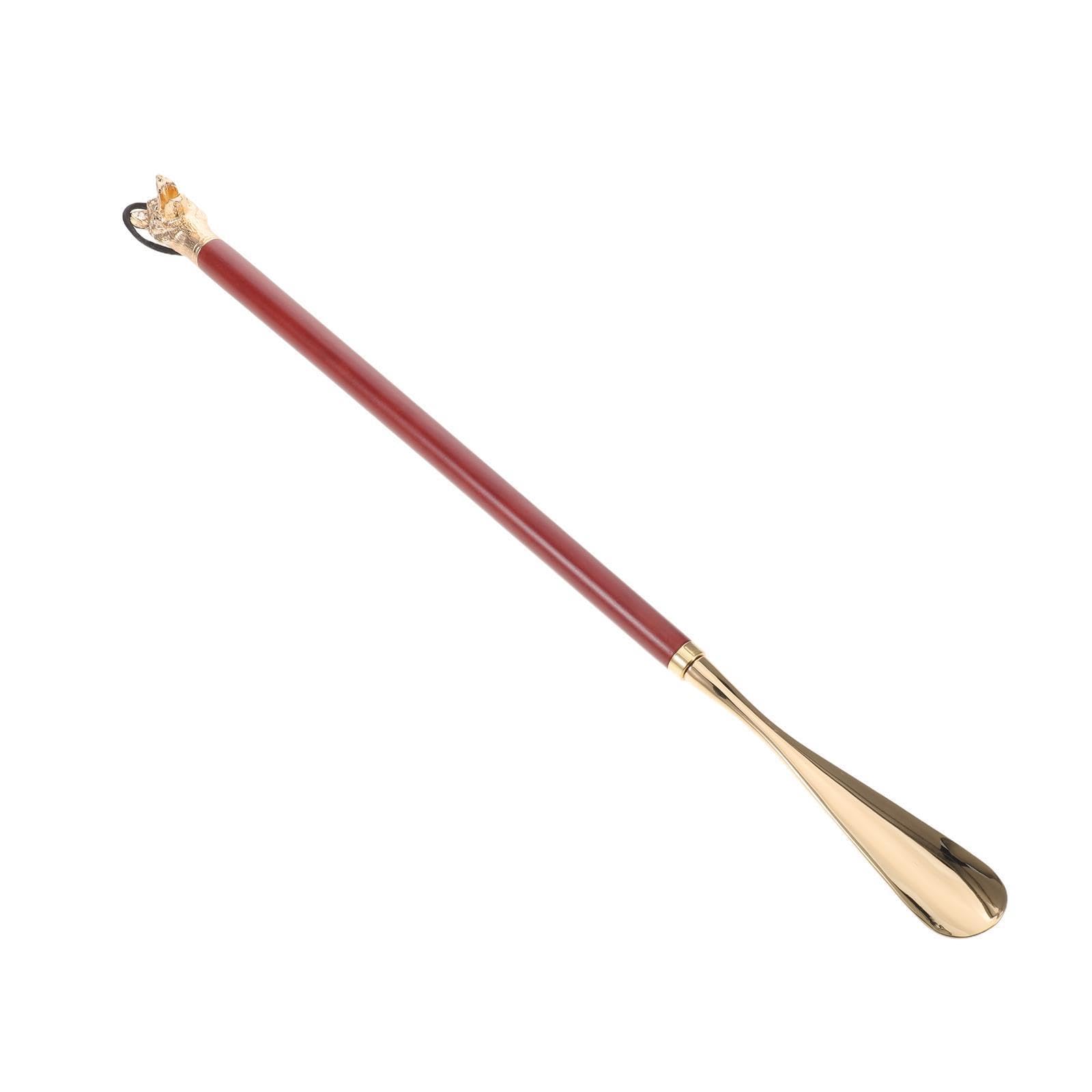 Calzascarpe in Lega di Zinco e Legno, 56cm, Testa di Cane, Aiuto per Stivali e Sneaker, per Anziani e Donne