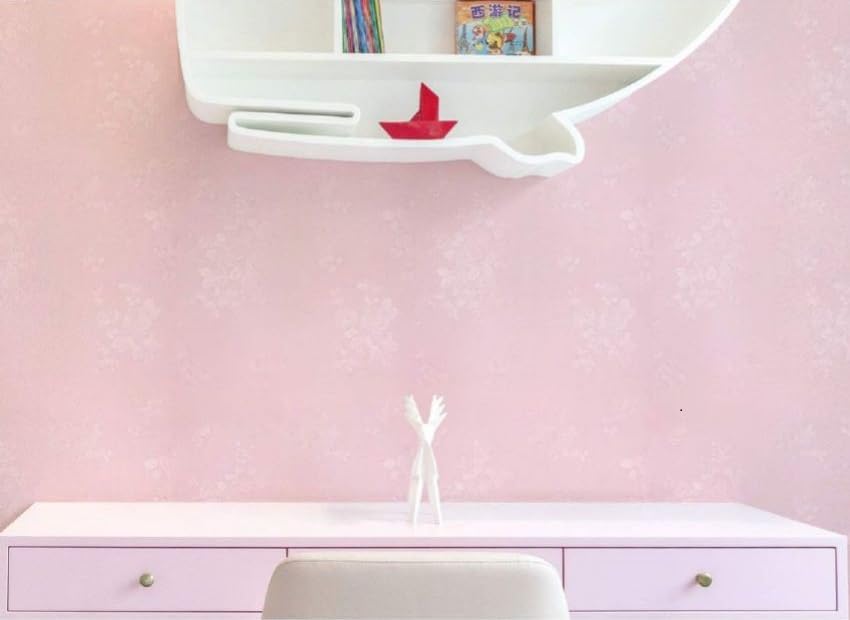 Image of VOLITO Self-Adhesive Wall Sticker Waterproof Anti Mode and Heat Resistant Drawer Kitchen Oil Proof Foil Stickers Kitchen Wallpaper (45x500cm) (V-Pink Flower)