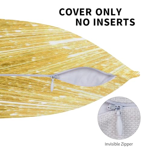 Housse de coussin en imitation lin avec imprimé doré (Lot de 2) pour canapé - 6